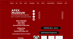 Desktop Screenshot of apexmuseum.org
